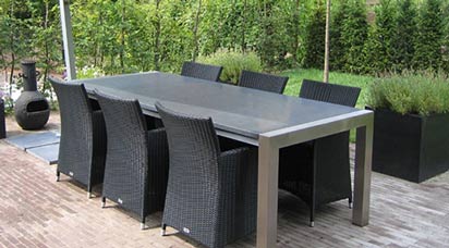 Basalt tafelbladen