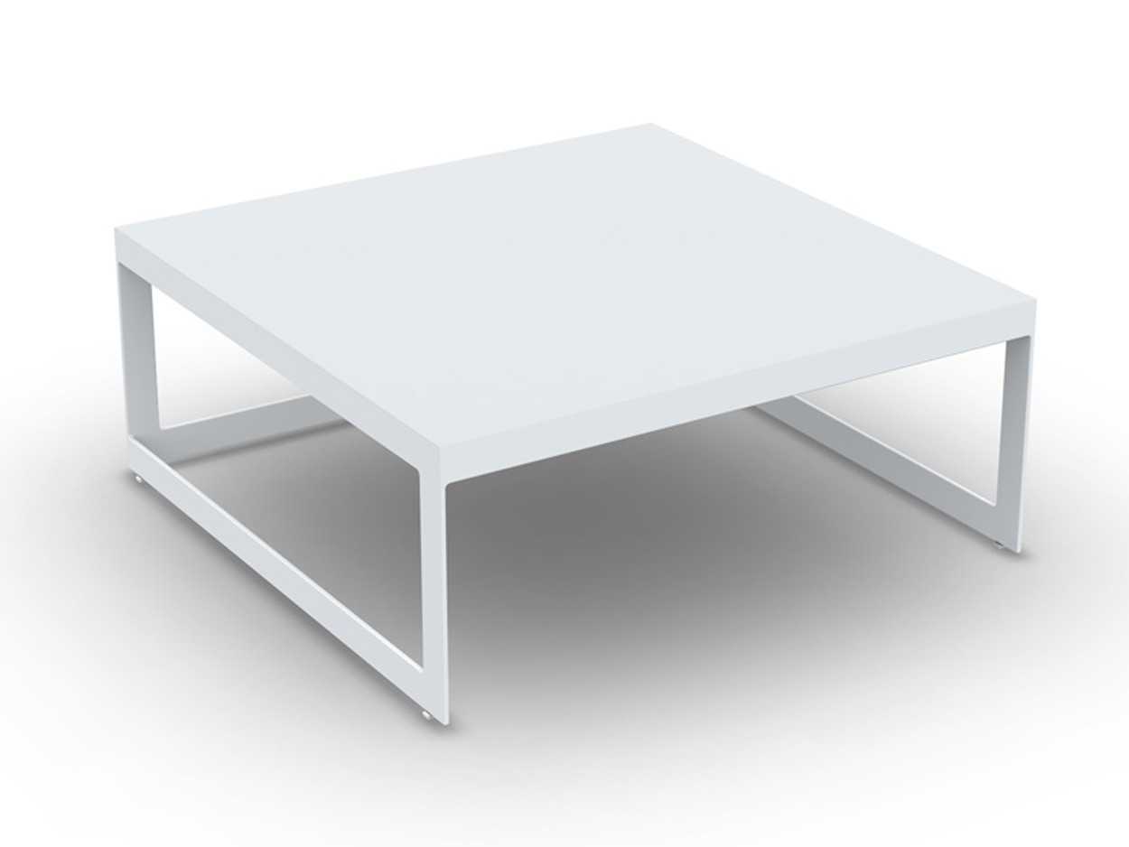 Burford Coffee Table Alu White Mat 90X90