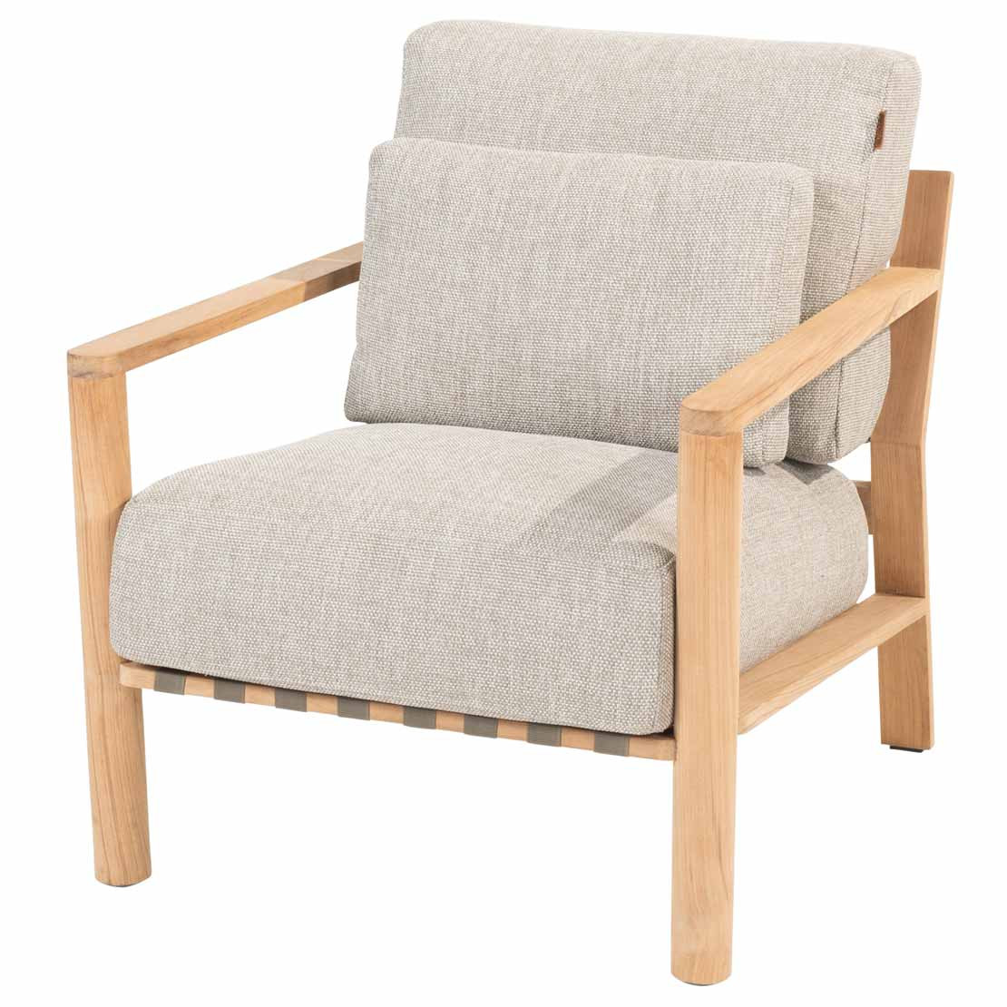 Lucas living chair natural teak with 3 cushions