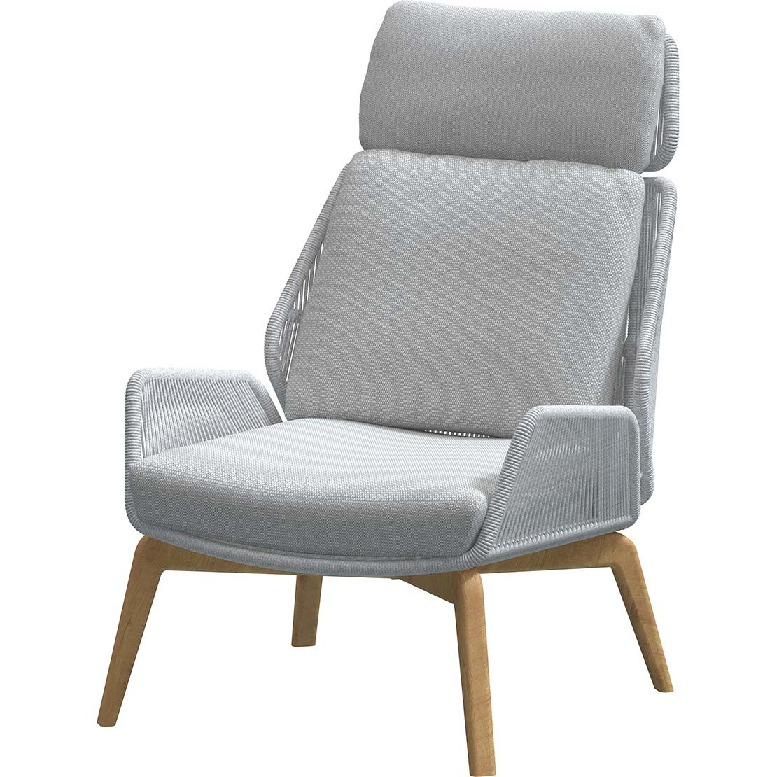 Van God omroeper Kalmte Carthago teak living chair Frozen with 2 cushions