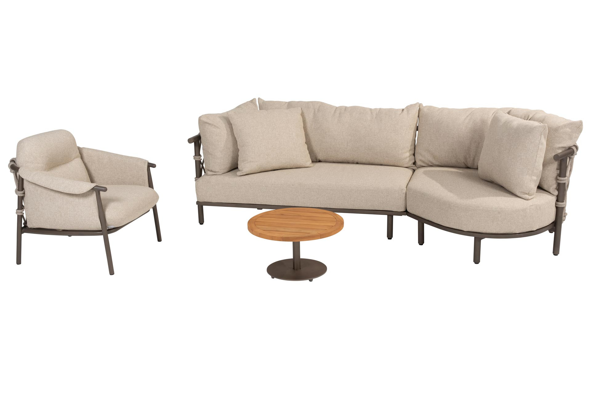 Ezra loungeset met loungestoel en Volta coffeetable