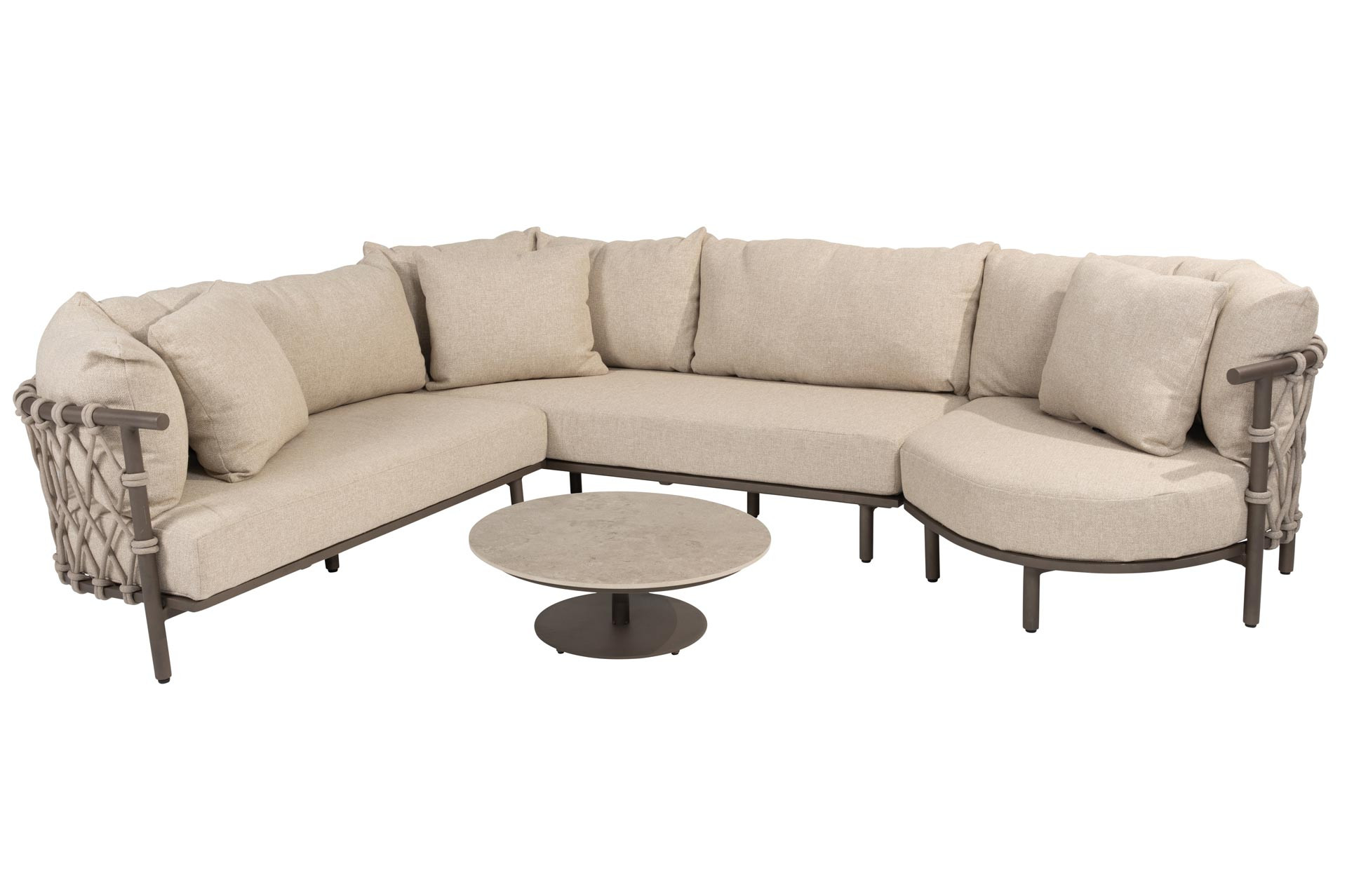 Ezra hoek-loungeset met Boaz coffeetable