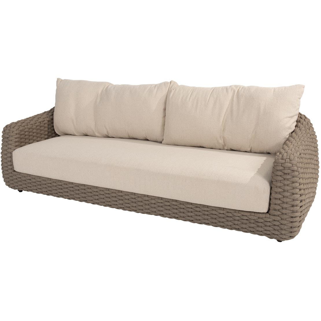Maxime 3 seater bench terre with 3 cushions