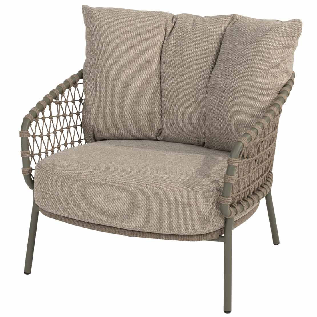 Jura living chair olive with 2 cushions