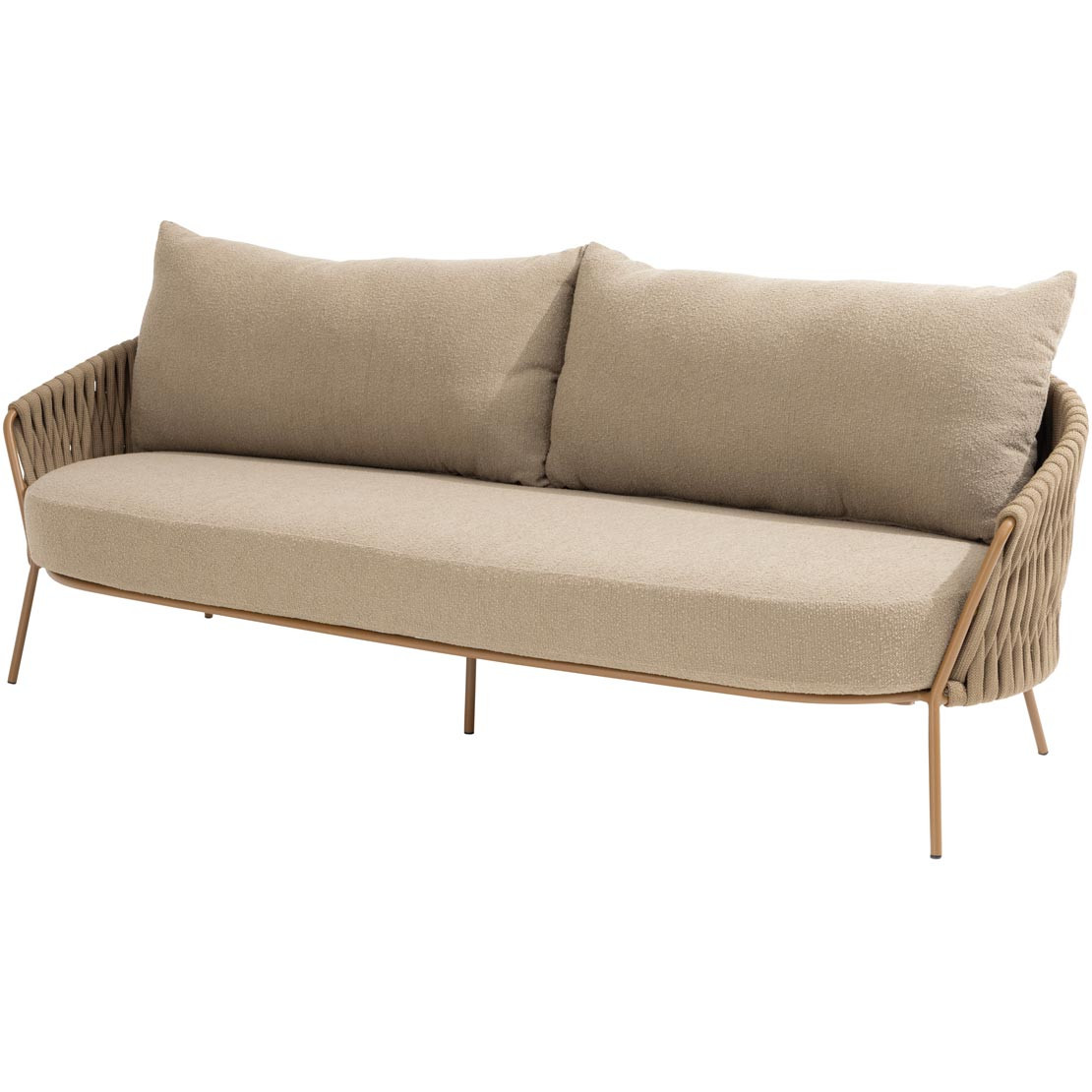 Molina 3 seater bench amber with 3 cushions