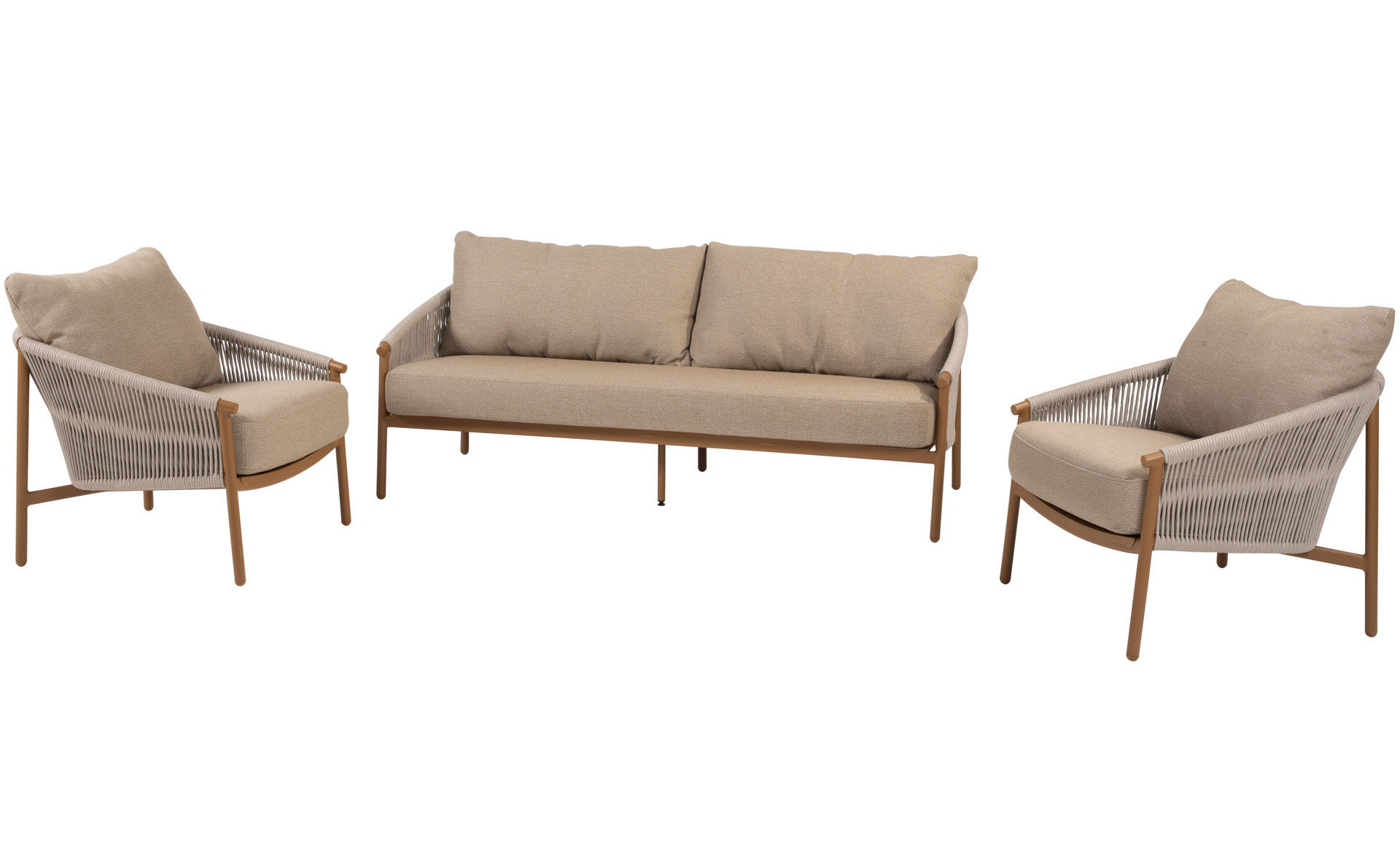 Milos stoel-bank loungeset Amber