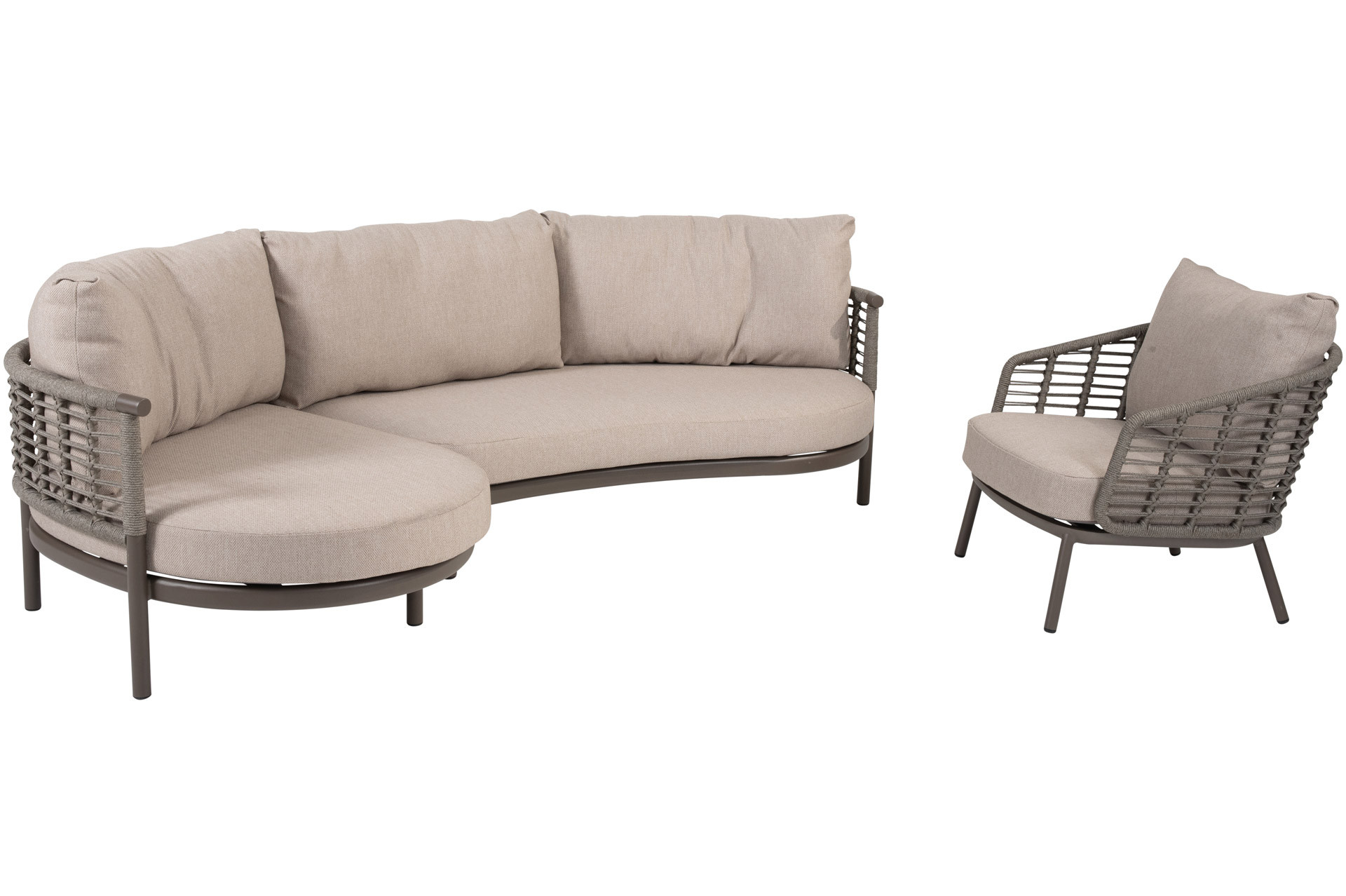 Puglia Terre chaise-longue loungeset met loungestoel