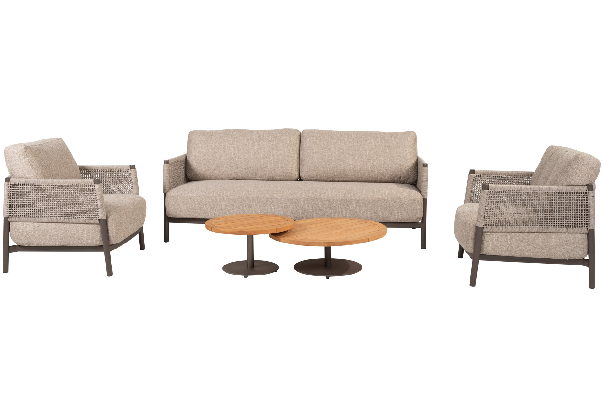 Savanne stoel-bank loungeset met Volta salontafels