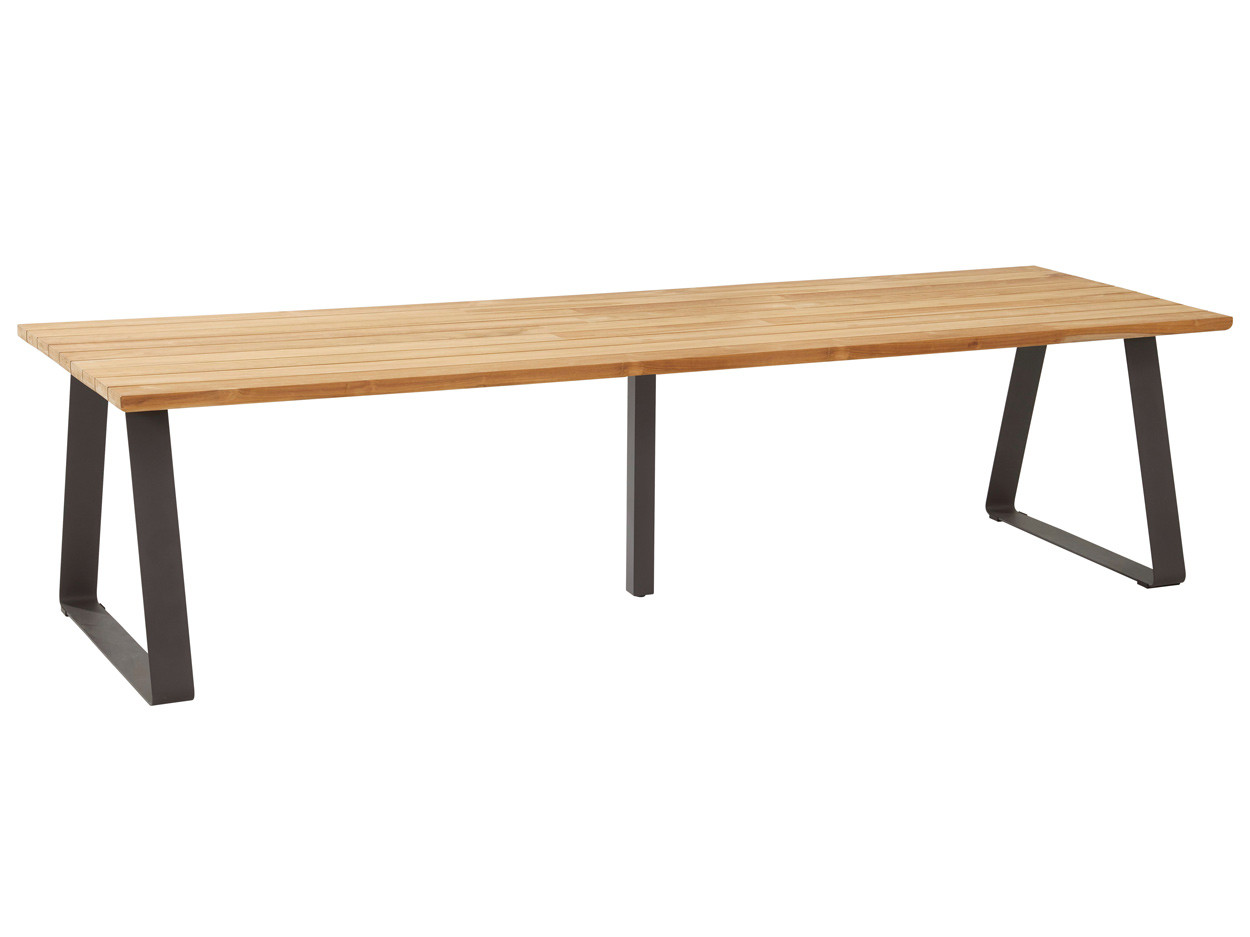 Basso Teak aluminium anthracite tuintafel 300x100cm