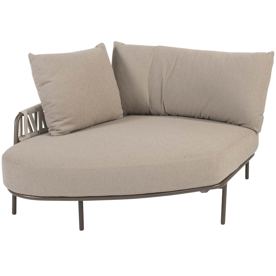 Calma chaise longue right arm terre with 3 cushions