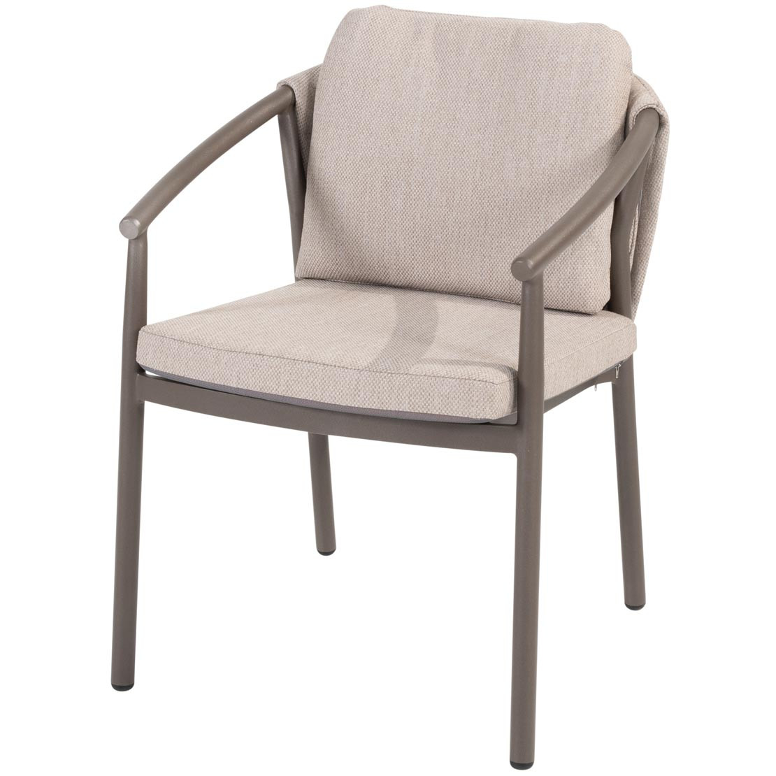 Barolo dining chair terre with 2 cushions