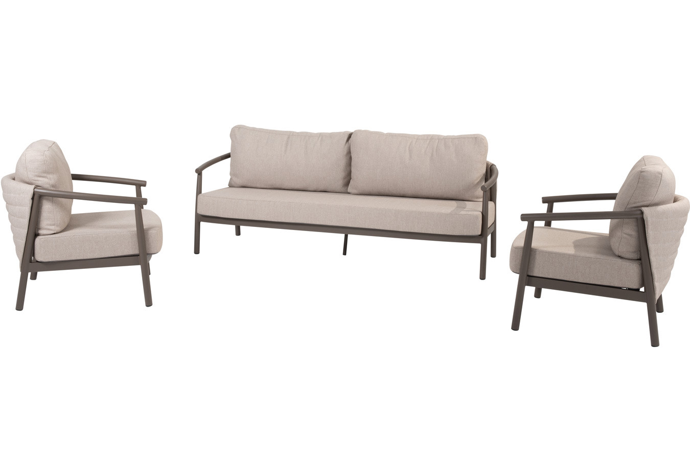 Barolo 3 seater set terre bench and 2x living chair