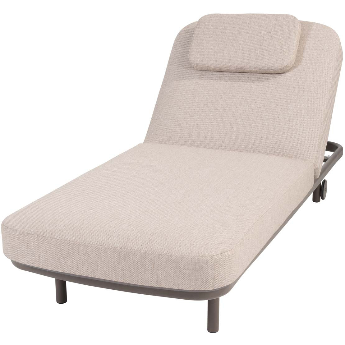 Milano sunbed terre with cushion and headrest