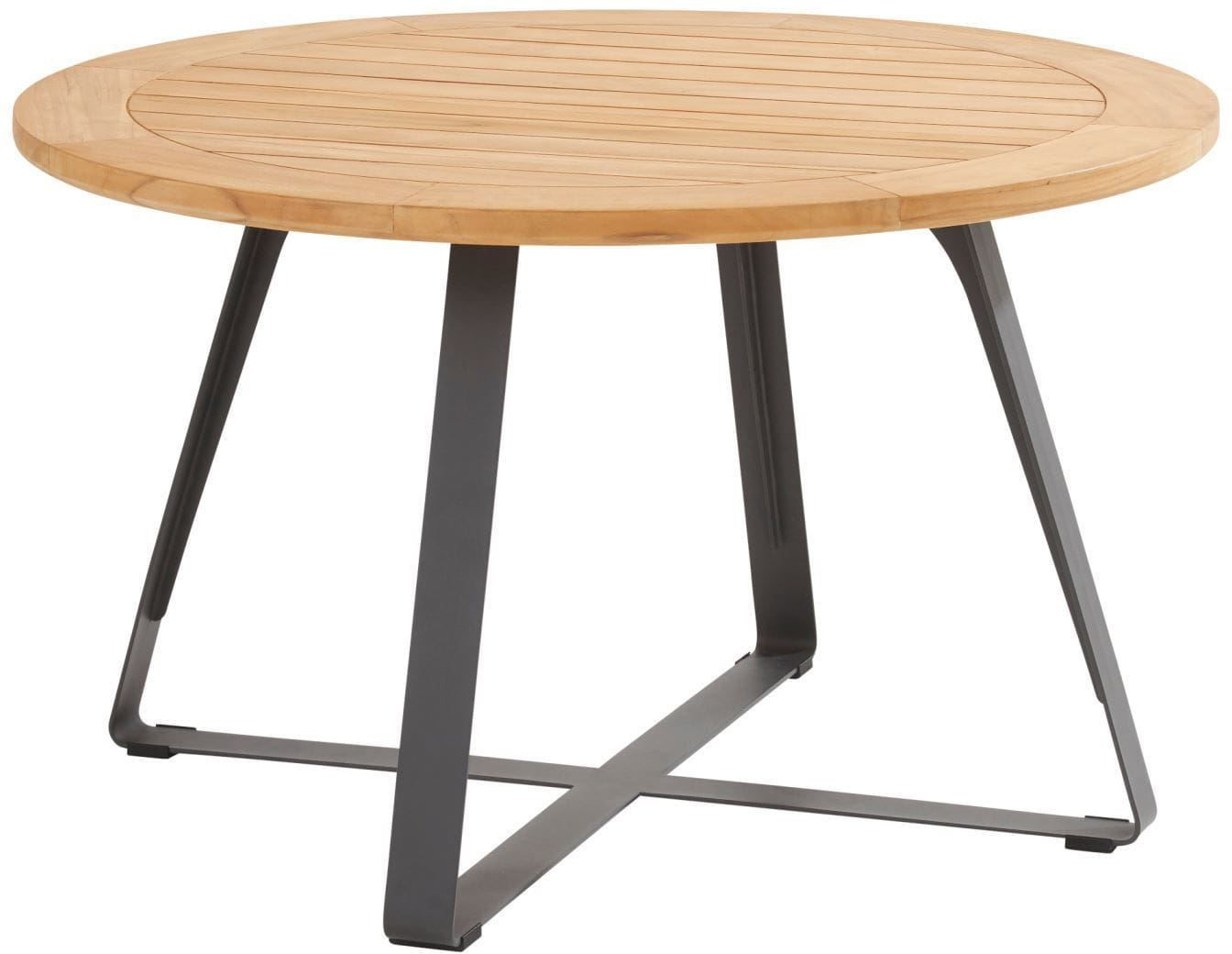 Basso Teak aluminium anthracite tuintafel Ø 130 cm