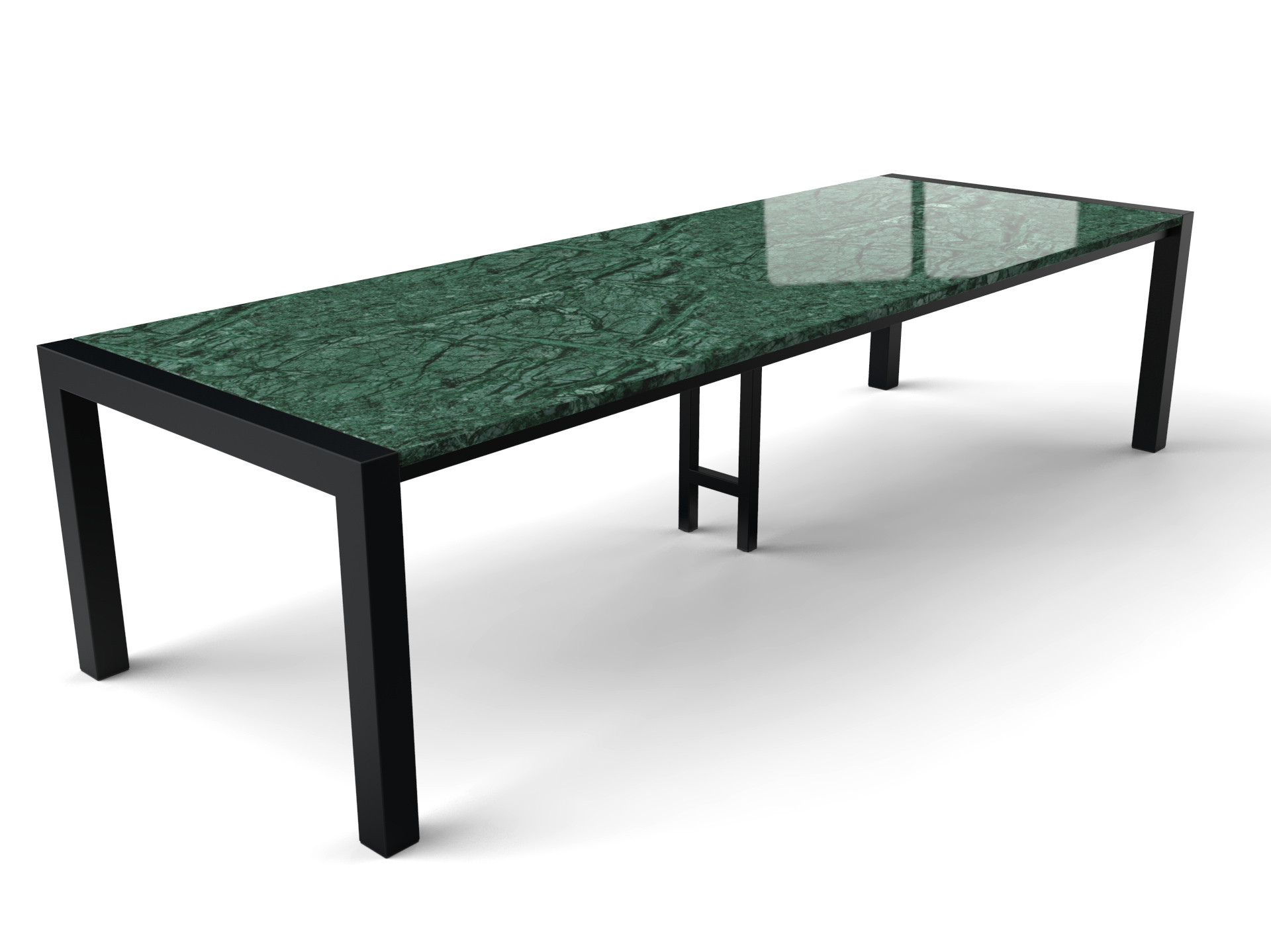 Grote marmeren tafel met groene Verde - Marmer tafels