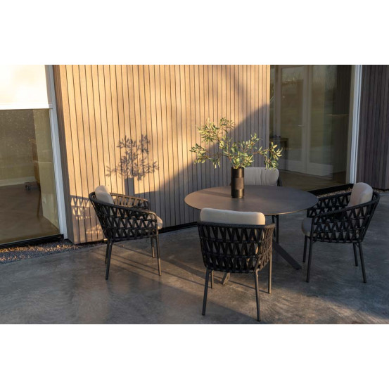 Albareto dining chair anthracite with 2 cushions