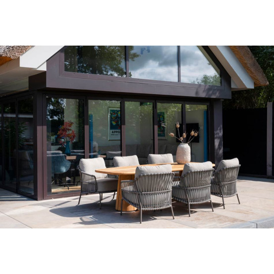 Capalbio low dining chair terre with 2 cushions