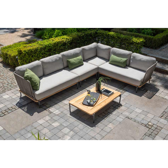 Castello modular 2 seater left arm Silver Grey with 3 cushions