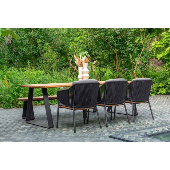 Ravello dining chair Anthracite with 2 cushions