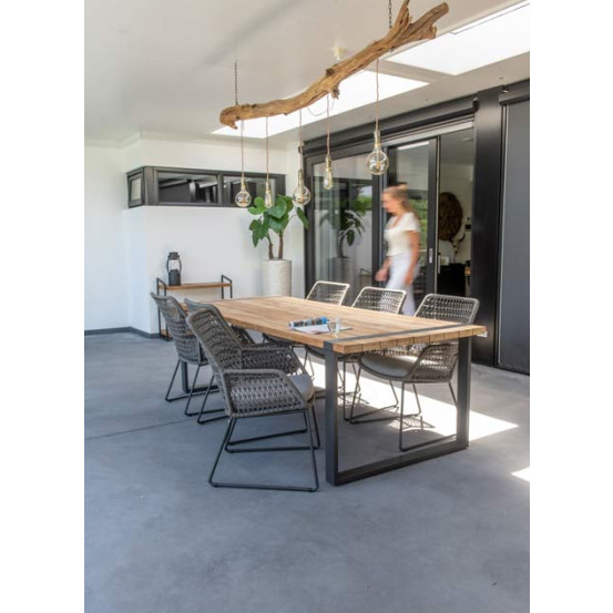 Babilonia mid grey dining tuinstoel