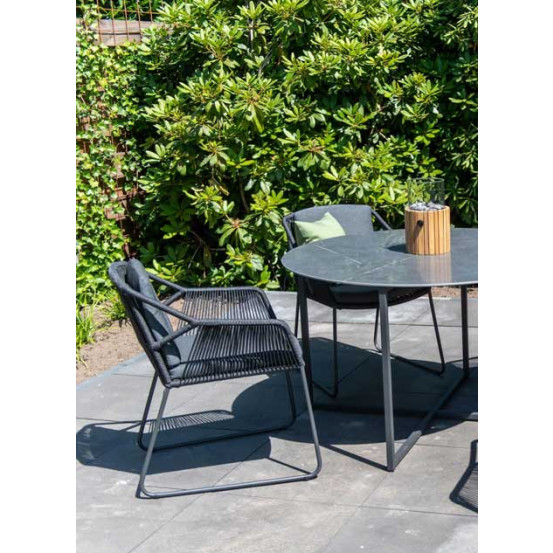 Accor mid grey dining tuinstoel