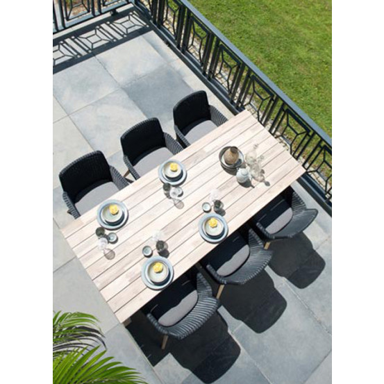 Lisboa alu anthracite dining tuinstoel