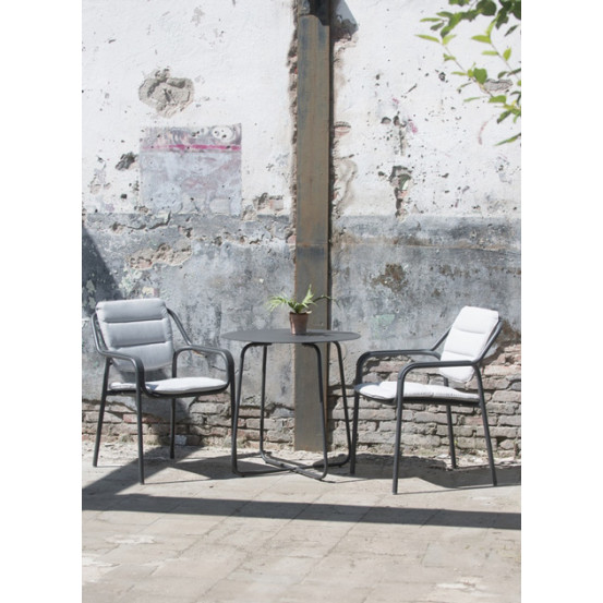 Eco anthracite dining tuinstoel stapelbaar