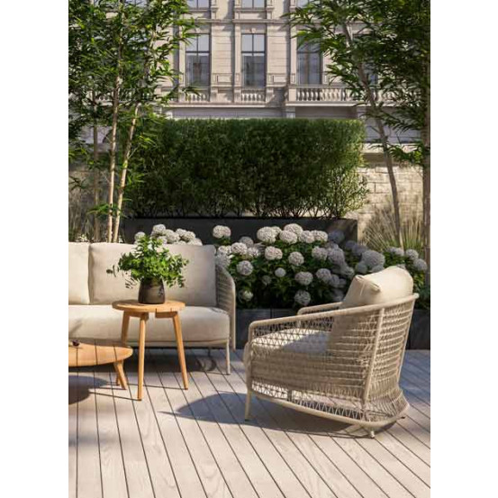 Puccini dining chair latte with 2 cushions