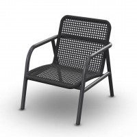 Durham Deep Seating Chair Alu Charcoal Mat Open Weaving