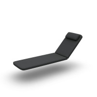 Durham Cushion Sunlounger Single 2 Parts + Headrest Sunbrella Sooty