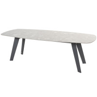 Montana table top ceramic terrazzo base anthracite 240 x 103 cm