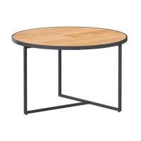 Strada coffee table Natural teak round 58,5 cm Alu legs (H35)