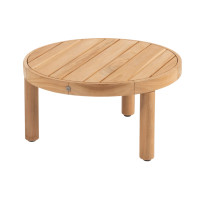 Finn coffee table natural teak round 60 x 32 cm