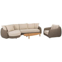 Maxime chaise-loungeset met stoel en Finn coffeetable