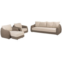 Maxime stoel-bank loungeset met hocker