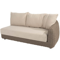 Maxime living bench 2 seater left arm terre with 3 cushions