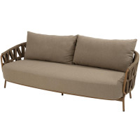 Biarritz 3 seater bench amber with 3 cushions