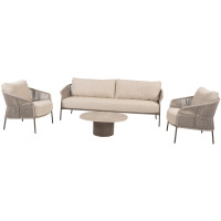 Florence terre stoel-bank loungeset met Sofie coffeetable