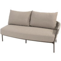 Calma 2.5 seater bench left arm terre with 3 cushions