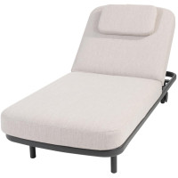Milano sunbed anthracite with cushion and headrest