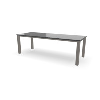 Rechthoekige granieten Steel Grey tafel Standaard RVS