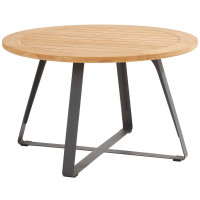 Basso Teak aluminium anthracite tuintafel Ø 130 cm