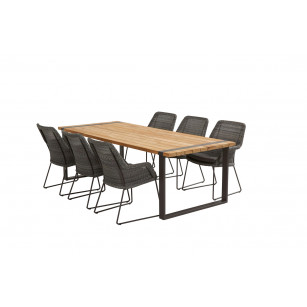 Samoa dining charcoal with Alto table