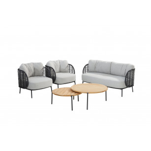 Fabrice living set with Yoga 90cm and 73 cm tables