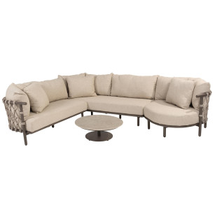 Ezra hoek-loungeset met Boaz coffeetable