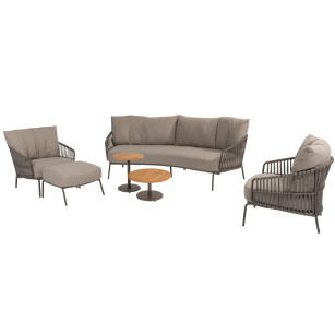 Capalbio loungeset met hocker en Volta coffeetables