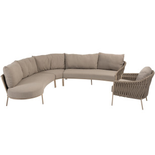 Comino hoek-loungeset met low-dining stoel