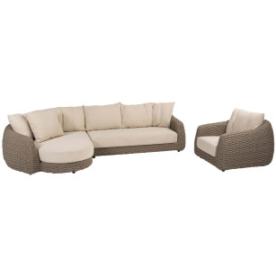 Maxime chaise-loungeset met stoel