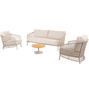 Puccini stoel-bank loungeset met Volta salontafel