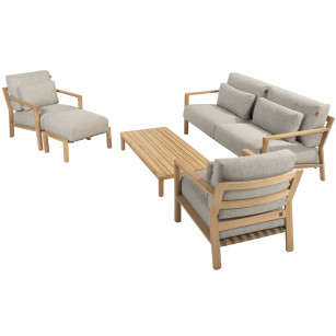 Lucas living set with footstool and Finn coffeetable